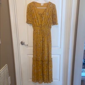 Floral Yellow Dress